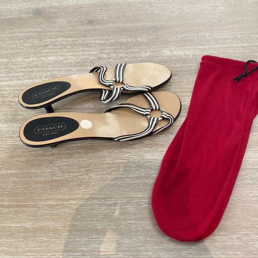 Vintage Coach Kitten Heel Sandal